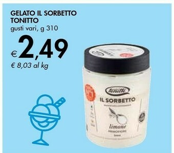 Bennet Tonitto Limone Primofiore Il Sorbetto 310 G(ml) offerta