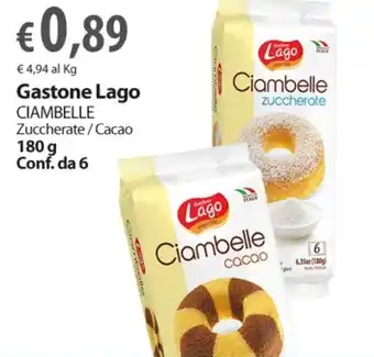 Extra Supermercati Gastone Lago Ciambelle 180 g Conf. da 6 offerta