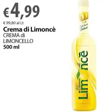 Extra Supermercati Crema di Limoncè Crema di limoncello 500 ml offerta