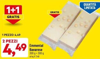 DPiù Emmental Bavarese 300 g + 300 g offerta