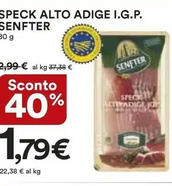 Coop Senfter Senfter - Speck Alto Adige IGP Sudtiroler Speck 80 g(ml) offerta