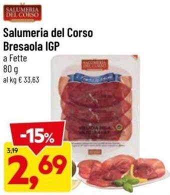 DPiù Salumeria del Corso Bresaola IGP 80 g offerta