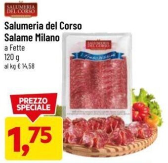 DPiù Salumeria del Corso Salame Milano 120 g offerta