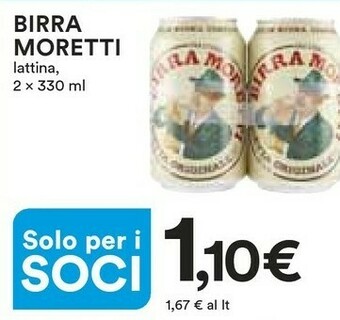 Coop Moretti Birra - Birra 330 G(ml) offerta