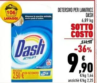 Conad Dash Detersivo Per Lavatrice Actilift 6,89 Kg offerta