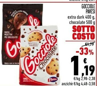 Conad Pavesi Gocciole Chocolate 500 G(ml) offerta