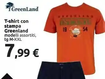 Carrefour Greenland T-shirt Con Stampa offerta