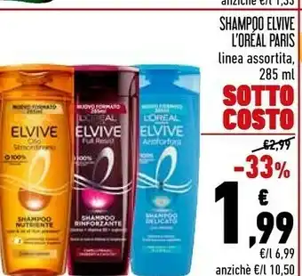 Conad L'Oreal Shampoo Elvive Linea Assortita, 285 Ml offerta