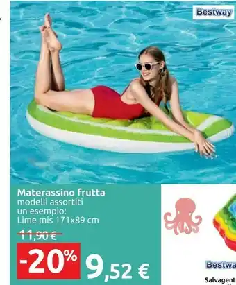 Carrefour Bestway Materassino Frutta Lime offerta