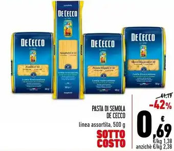 Conad De Cecco Mezzi Rigatoni N°26 500 G(ml) offerta