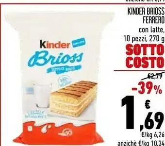 Conad Ferrero ferrero kinder brioss con latte offerta