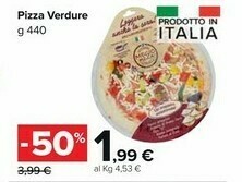 Carrefour Pizza Verdure offerta