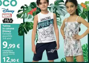 Carrefour Tutina In Cotone Disney Fantasie Assortite offerta