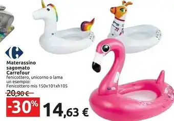 Carrefour Carrefour Materassino Sagomato Fenicottero, Unicorno O Lama offerta