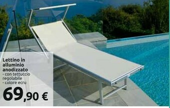 Carrefour Lettino In Alluminio Anodizzato offerta
