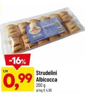 DPiù Strudelini Albicocca 200 g offerta