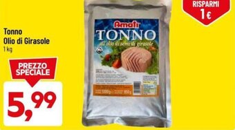 DPiù Tonno Olio di Girasole 1 Kg offerta