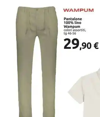 Carrefour Wampum Pantalone 100% Lino offerta