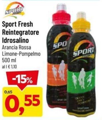 DPiù Sport Fresh Reintegratore Idrosalino 500 ml offerta