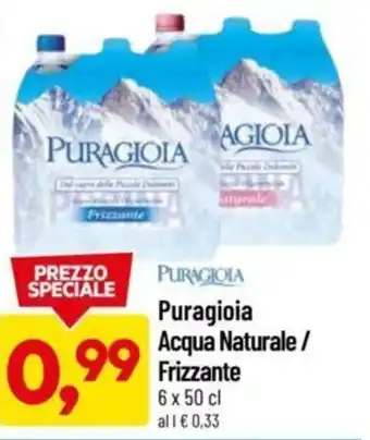 DPiù Puragioia Acqua Naturale / Frizzante 6 x 50 cl offerta