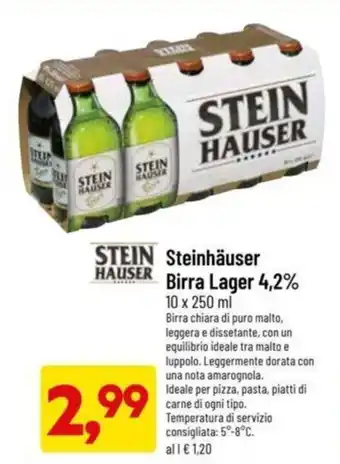 Steinhäuser Birra Lager 4,2% 10 x 250 ml