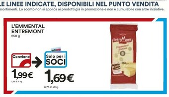 Coop Entremont L'emmental 250 G offerta