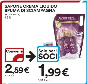 Coop Spuma di Sciampagna Sapone liquido offerta