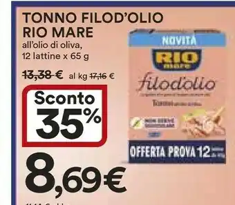 Coop Rio Mare Tonno Filod'olio All'olio Di Oliva 65 G offerta