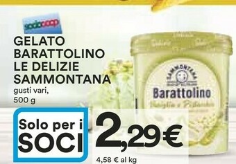 Coop Sammontana Barattolino Delizie Stracciatella 500 G(ml) offerta