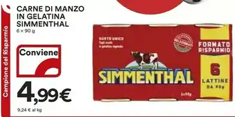 Coop Simmenthal Carne Di Manzo In Gelatina 6 X 90 G offerta