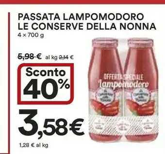 Coop Le Conserve della Nonna Passata Lampomodoro 4 X 700 G offerta