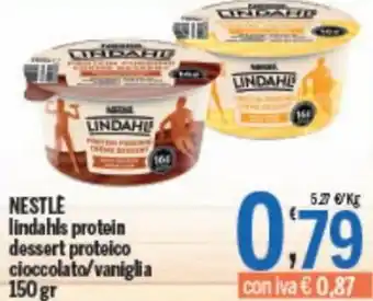 Nestlé lindahls protein dessert proteico cioccolato/vaniglia 150 gr