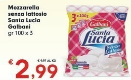 Despar Galbani Mozzarella Senza Lattosio Santa Lucia 100 G(ml) offerta