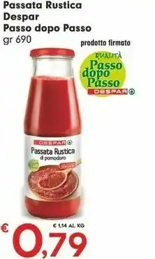 Despar Despar Passata Rustica Passo Dopo Passo offerta