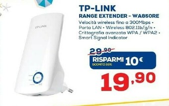 Euronics TP-LINK Range Extender - WA850RE offerta