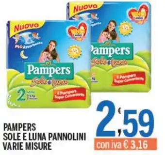 Gruppo Pascar Pampers Sole e Luna Pannolini varie misure offerta