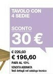 Iper La Grande Pai Tavolo Con 4 Sedie offerta