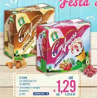 MD Discount Le Specialità di Beppe Con Amore Al Gusto Di Amarena 420 G(ml) offerta