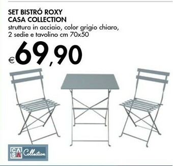 Bennet Casa Collection Set Bistrò Roxy Struttura In Acciaio offerta