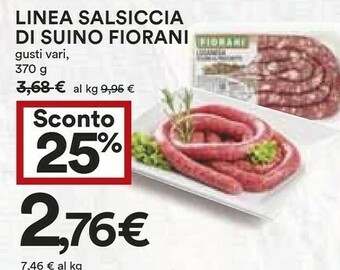 Coop Fiorani Salsicce offerta