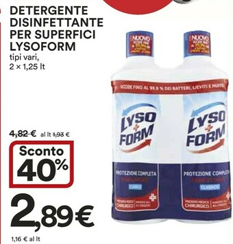 Coop Lysoform Disinfettante offerta