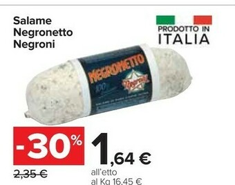 Carrefour Negroni Salame Negronetto offerta