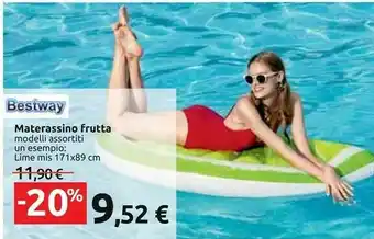 Carrefour Bestway Bestway Materassino Frutta Lime Mis 171x89 Cm offerta