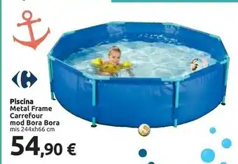Carrefour Piscina Metal Frame Mod Bora Bora Mis 244xh66 Cm