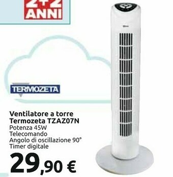 Carrefour Termozeta Ventilatore A Torre TZAZ07N offerta