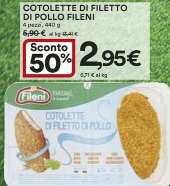 Coop Fileni Cotolette di pollo offerta