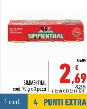 Conad Superstore Simmenthal Carne in scatola offerta