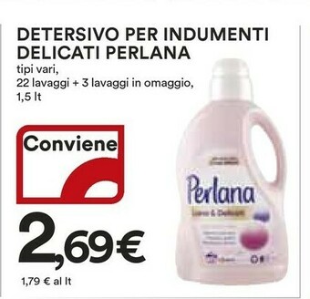 Coop Perlana Perlana Detersivo Per Indumenti Delicati offerta