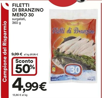 Coop Meno 30 Filetti Di Branzino offerta