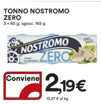 Coop Nostromo Tonno Al Naturale Zero Senza Grassi 195 G(ml) offerta